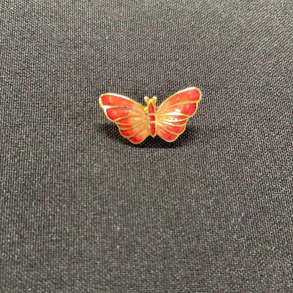 Pink Butterfly Pin Brooch - Picture 4 of 6